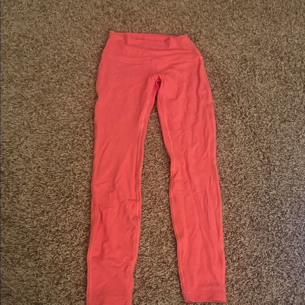 Coral lululemon High-Waisted Leggings